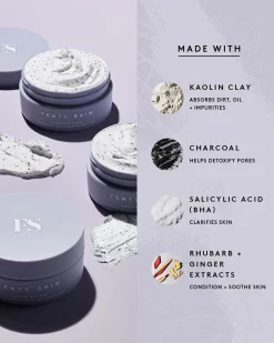 Cookies N Clean Whipped Clay Pore Detox Face Mask With Salicylic Acid + Charcoal
