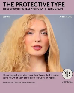 The Protective Type Frizz-Smoothing Heat Protectant Styling Cream