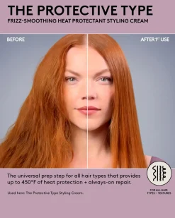 The Protective Type Frizz-Smoothing Heat Protectant Styling Cream
