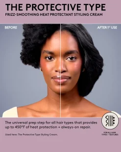 The Protective Type Frizz-Smoothing Heat Protectant Styling Cream